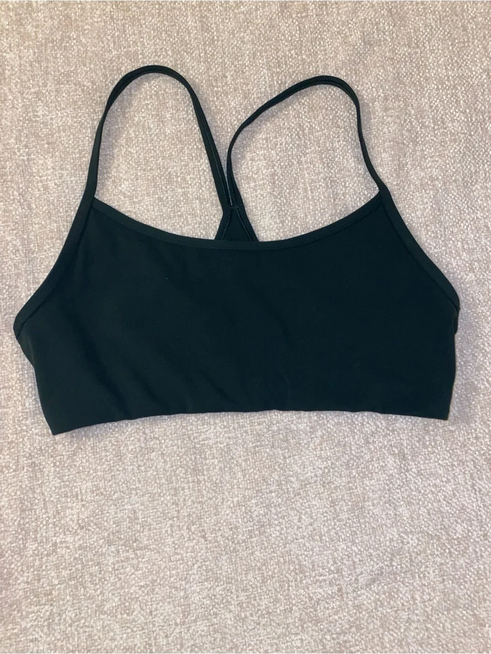 Vuori AllTheFeels Bra Black Strappy Racerback Sports Bra Size M